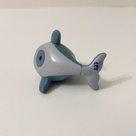 Littlest Pet Shop 1603 Blue Dolphin Pink Flower Whale Fish LPS - Picture 6 of 12